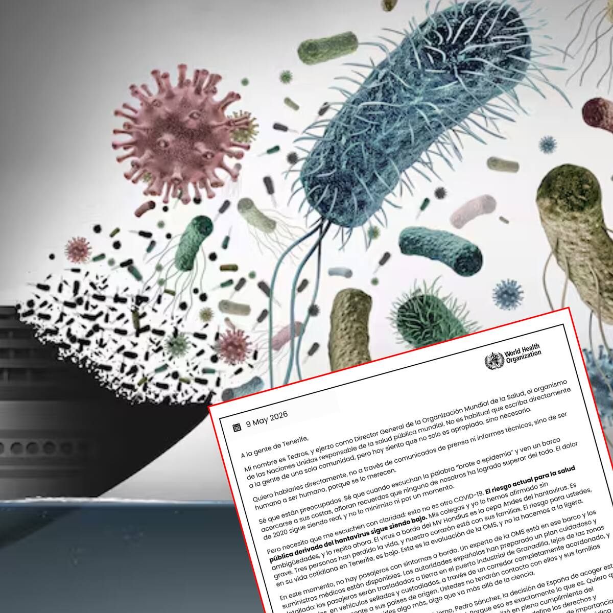 Director de la OMS envía mensaje de calma a población de Tenerife: hantavirus no es otro COVID-19