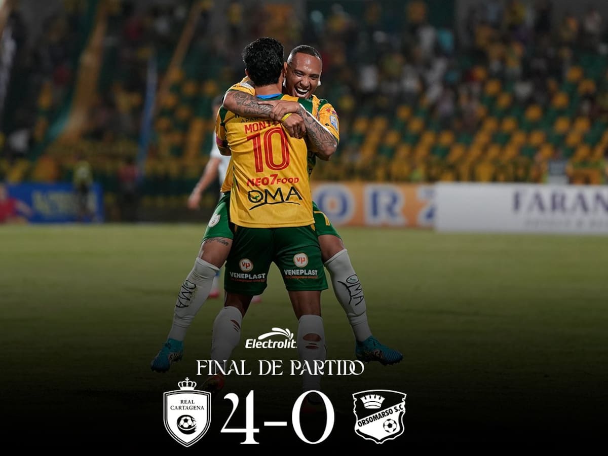 Goleada y gran debut de Jarlan Barrera: Real Cartagena le ganó 4-0 a Orsomarso