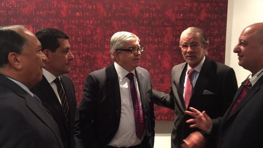 El ex presidente César Gaviria se reunió con los mandatarios de Bolívar, Atlántico y San Andrés. Foto: Campaña "Sí a la Paz"