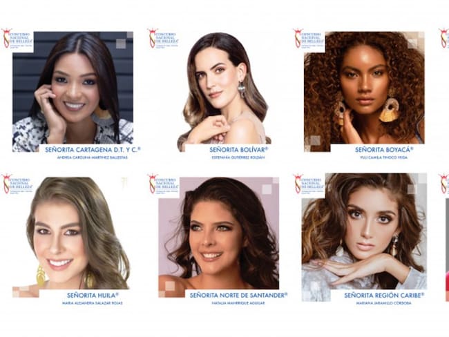 Primer grupo de candidatas al Concurso Nacional de Belleza 2019