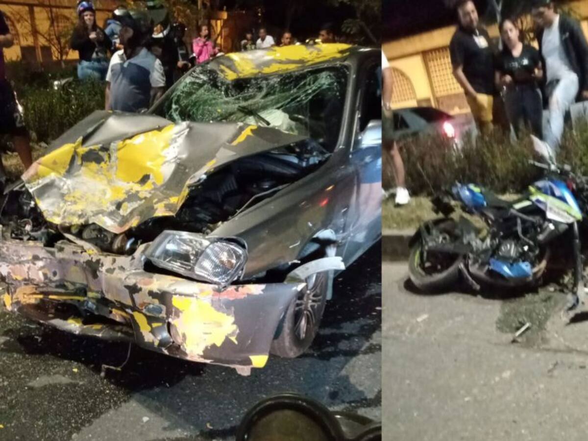 Fuerte accidente a la altura de la plaza del Jardín en Ibagué