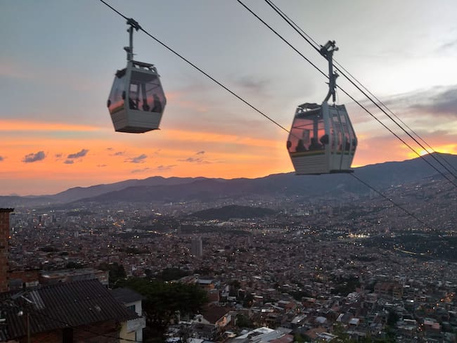 Teleféricos en la ciudad de Medellín, Colombia ()Foto vía Getty Images)