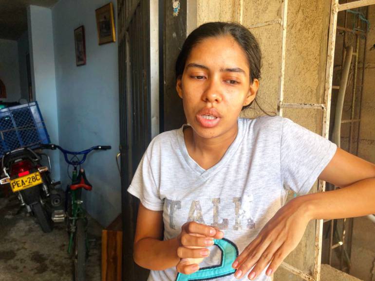 Yina Novoa Contreras, madre de la bebé fallecida. /FOTO CARACOL RADIO