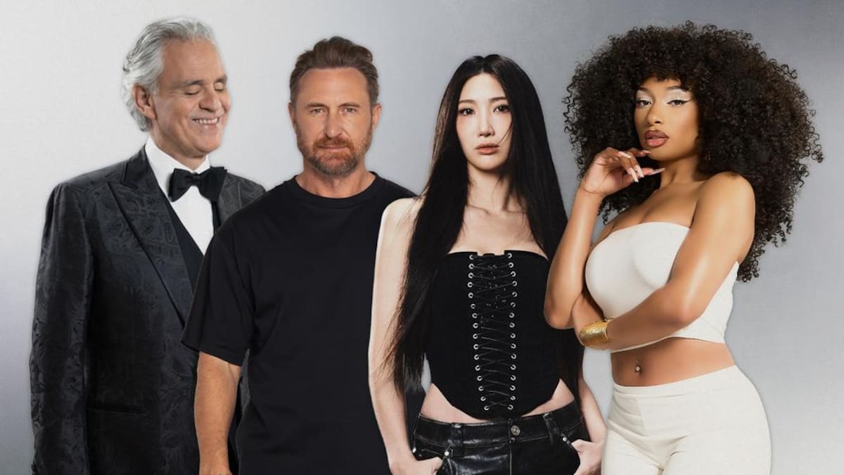 Andrea Bocelli, David Guetta y EJAE se unen en “DNA”, el himno oficial de la Copa Mundial 2026