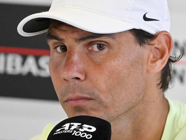 Rome (Italy), 11/05/2024.- Rafael Nadal of Spain gives a press conference at the Italian Open tennis tournament in Rome, Italy, 11 May 2024. (Tenis, Italia, España, Roma) EFE/EPA/ALESSANDRO DI MEO