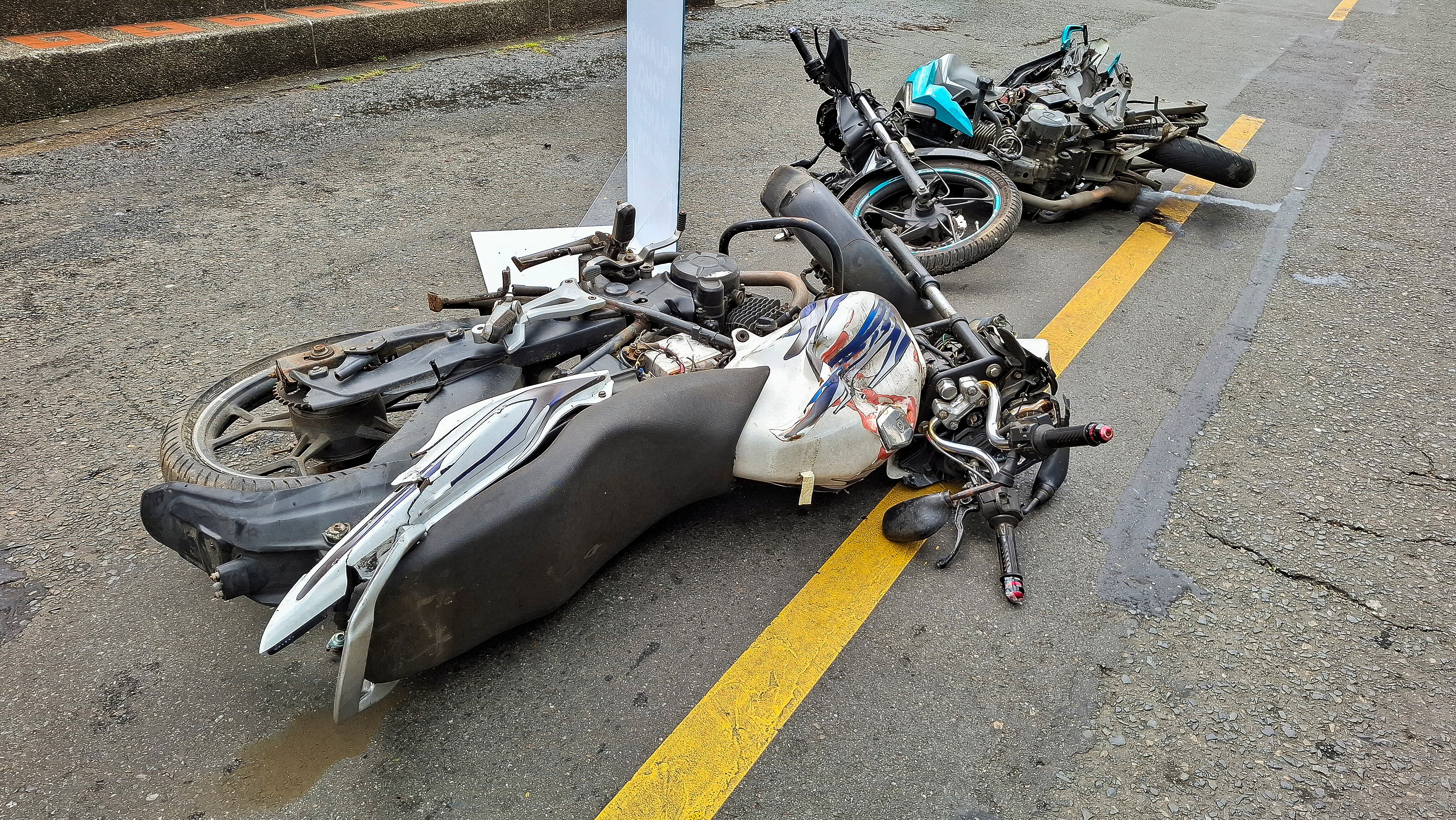 Imagen de referencia de accidente de tránsito entre motocicletas. Foto: Getty Images