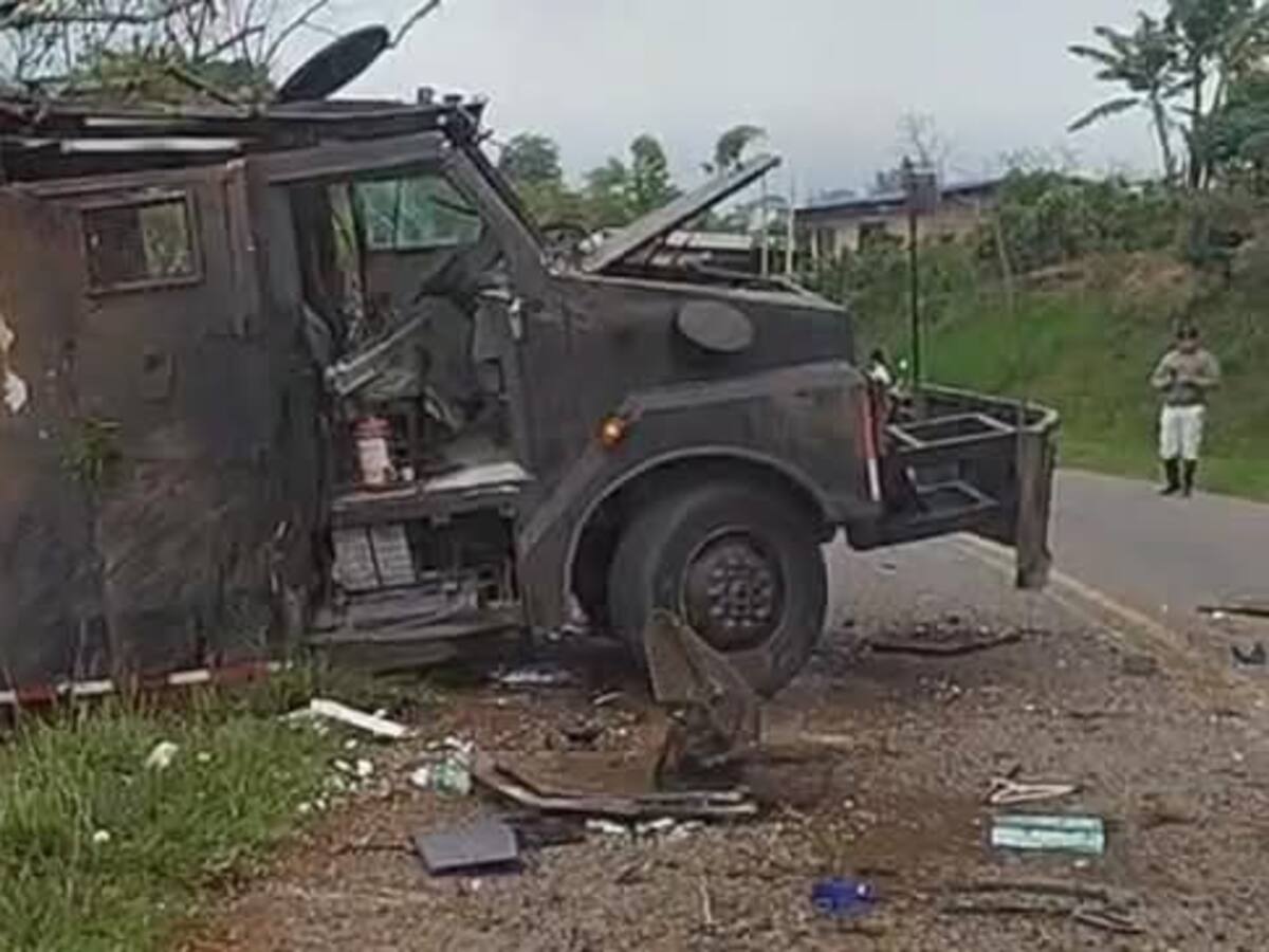 Atentado con explosivos en Cauca dejó un policía herido