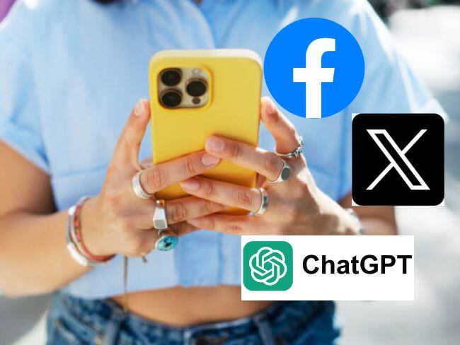 Caída en Facebook, X y ChatGPT Foto: Getty Images