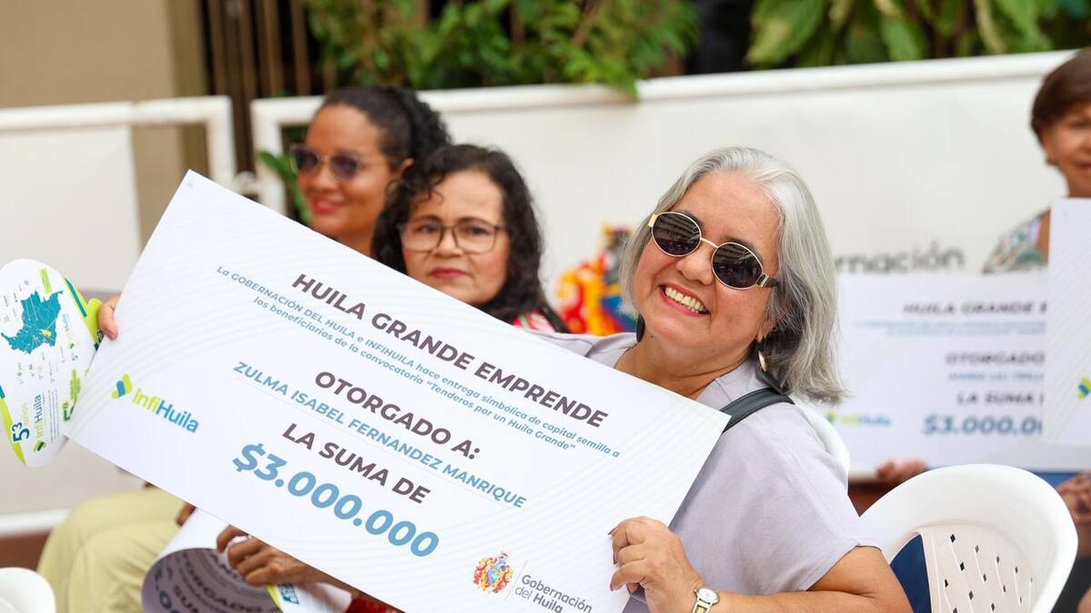 Huila entrega más de $4.600 millones en Capital Semilla para 280 emprendedores
