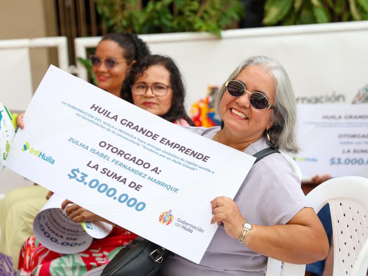 Huila entrega más de $4.600 millones en Capital Semilla para 280 emprendedores