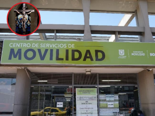 Imagen de referencia. Crucifijo: Getty Images - Fachada SDM: Alcaldía de Bogotá.