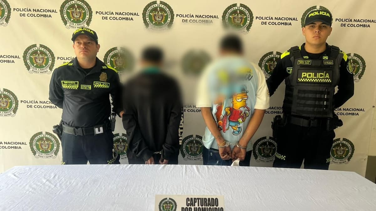 Dos hombres capturados por homicidio en el centro de Medellín tras seguimiento con cámaras del 123