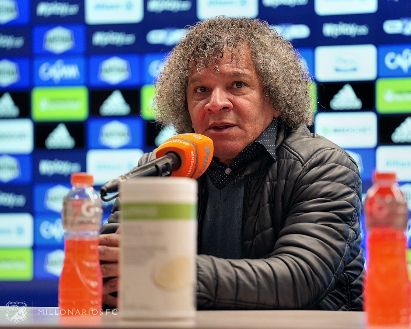 Alberto Gamero, entrenador de Millonarios en rueda de prensa / Foto: MillonariosFC