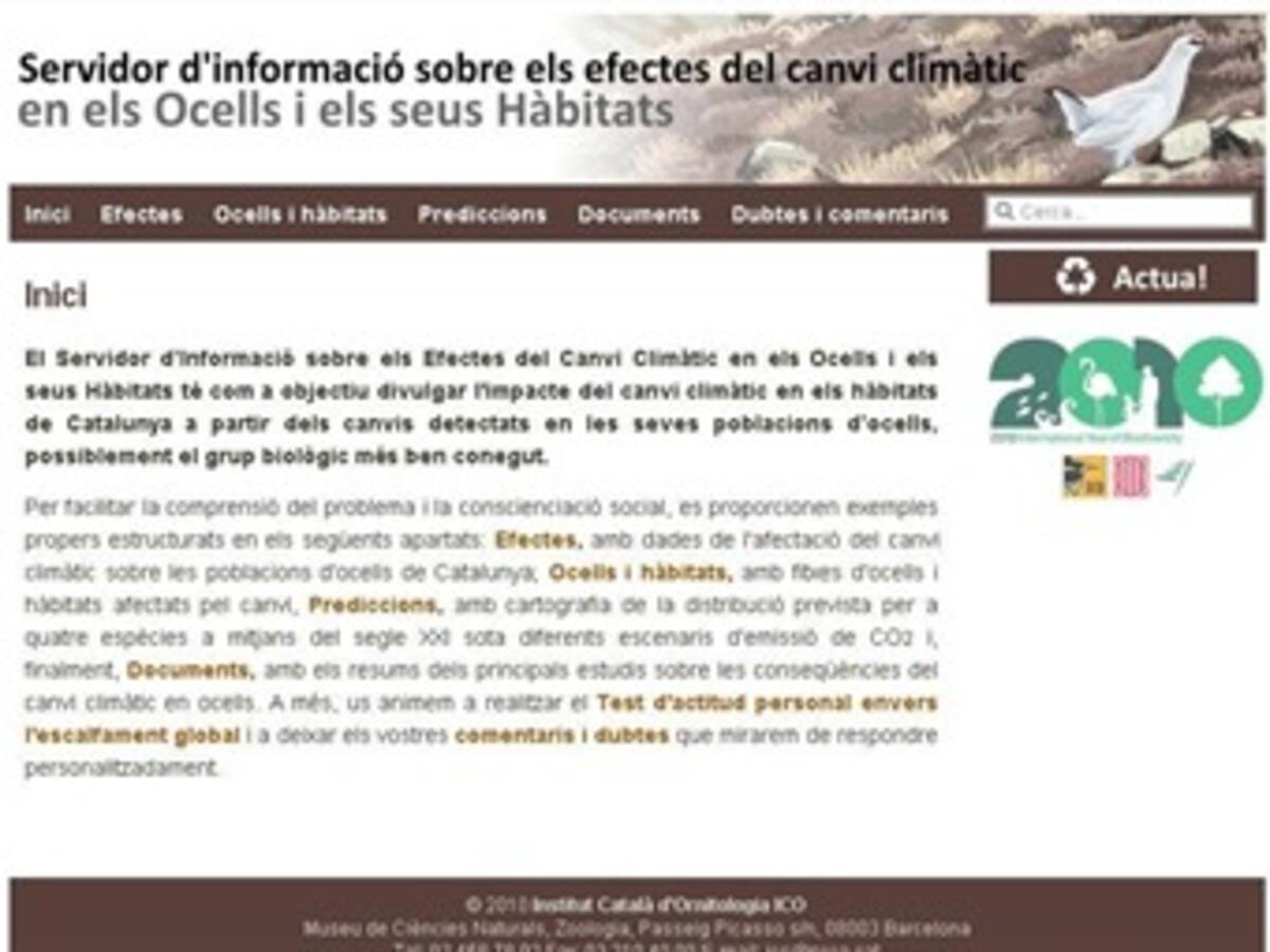 Una web divulga el impacto del cambio climático y sus efectos en las aves