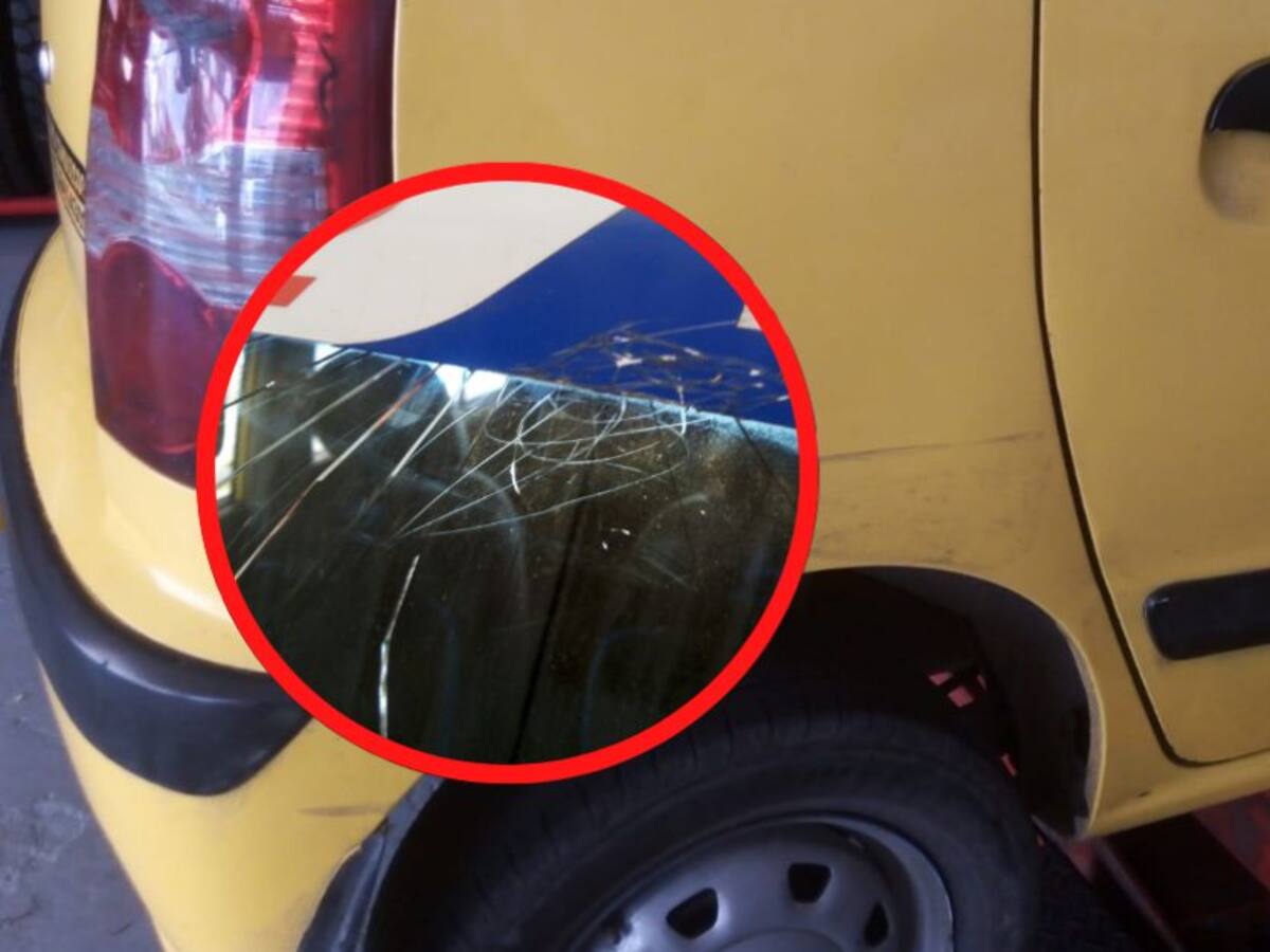 Ataque con piedra a taxis y buses en el norte