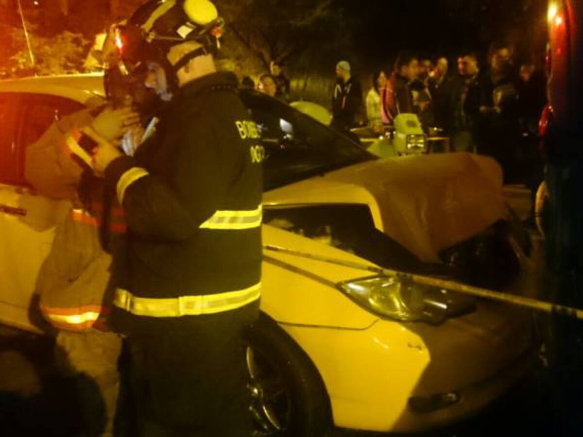 Noche accidentada en Bogotá