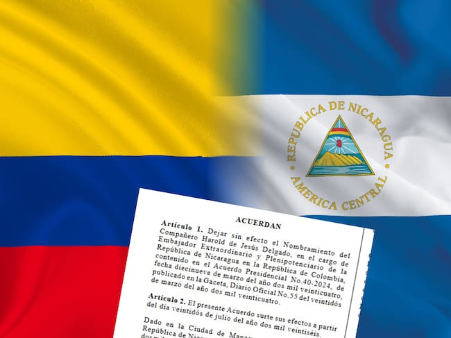 El gobierno nicaragüense echó para atrás el nombramiento de Harold de Jesús Delgado como embajador en Bogotá luego de que el entrante gobierno colombiano anunciara que no tendrá sede diplomática en Managua.
(Foto: Caracol Radio, Getty, Cortesía La Gaceta Nicaragua)