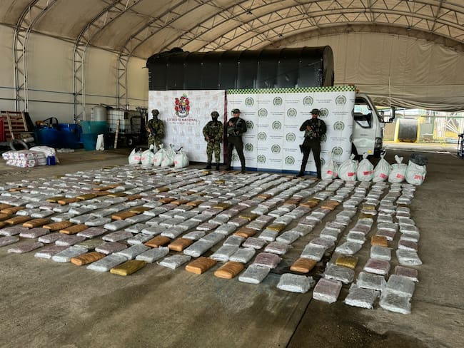Cargamento de marihuana incautada en el Guaviare. Cortesía: Ejército Nacional.