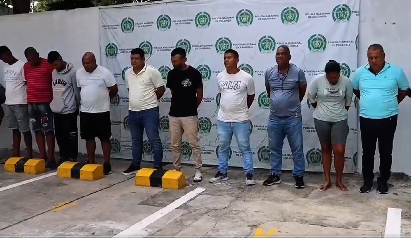Capturas de presuntos miembros de 'Clan del Golfo'. Foto: Policía Nacional