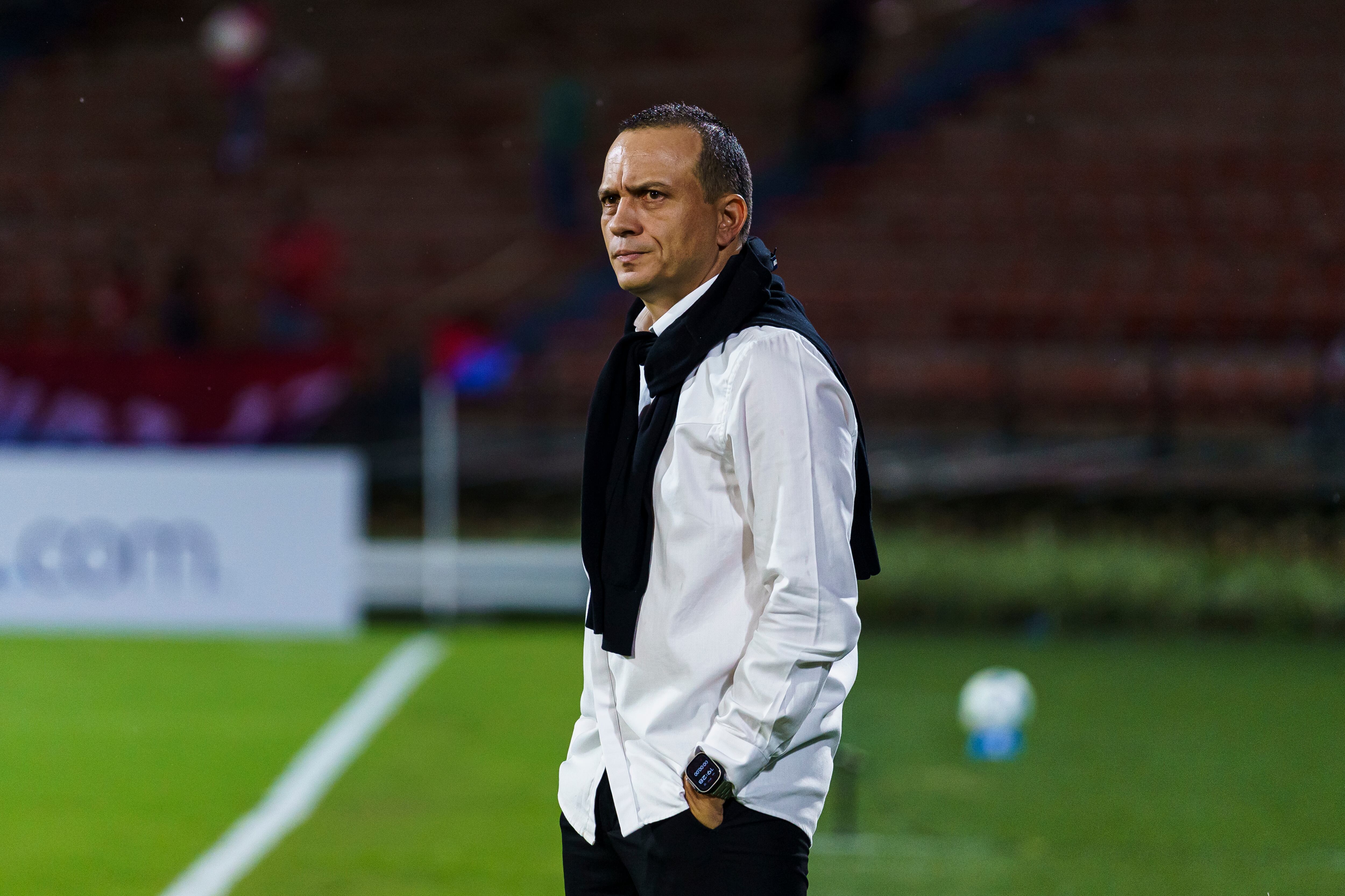 Alejandro Restrepo, entrenador del Independiente Medellín.  (Photo by Camila Ortega/Eurasia Sport Images/Getty Images)