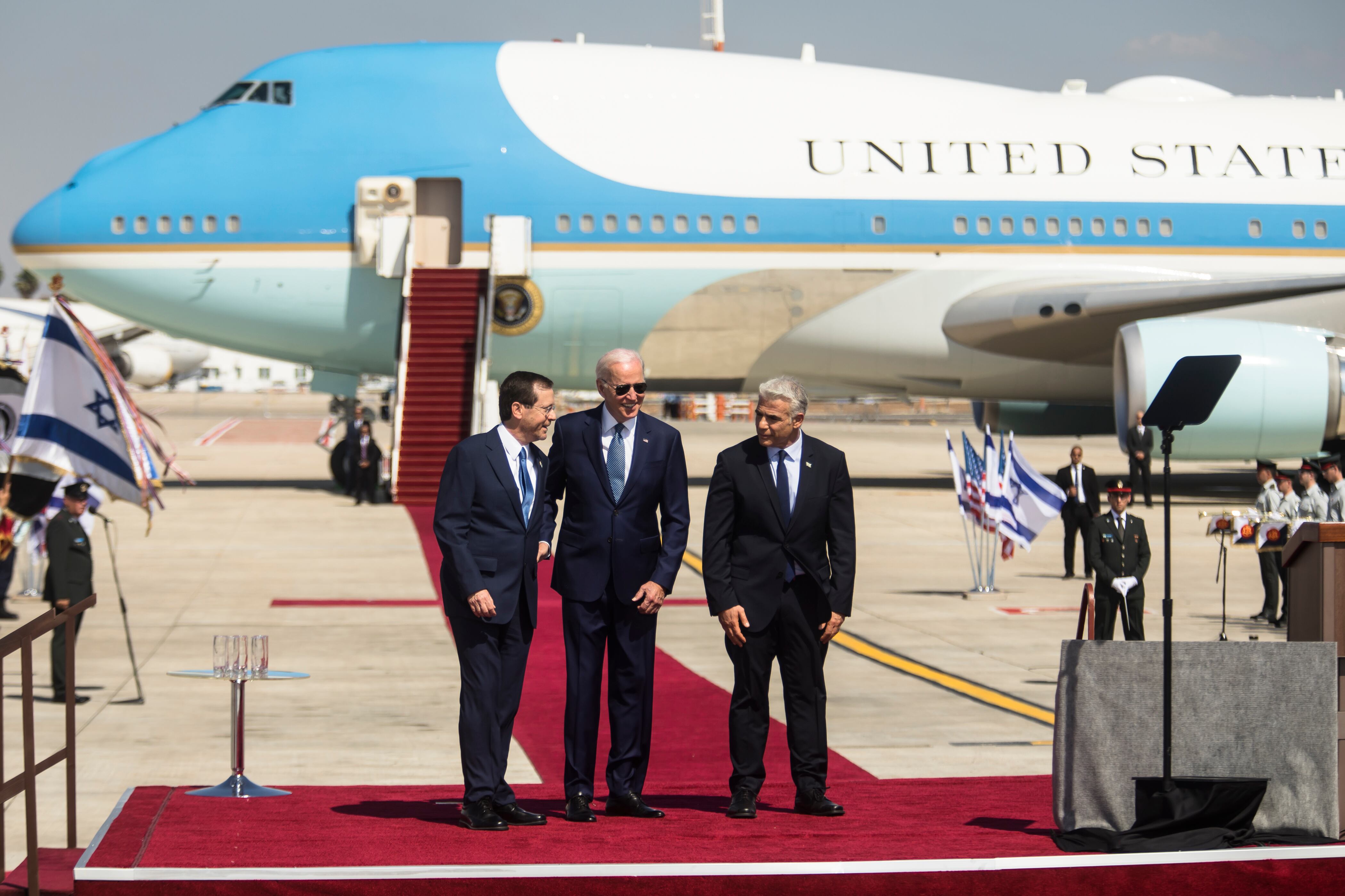 Joe Biden, presidente de Estados Unidos, en su visita a Israel este 13 de julio de 2022. (Photo by Amir Levy/Getty Images)