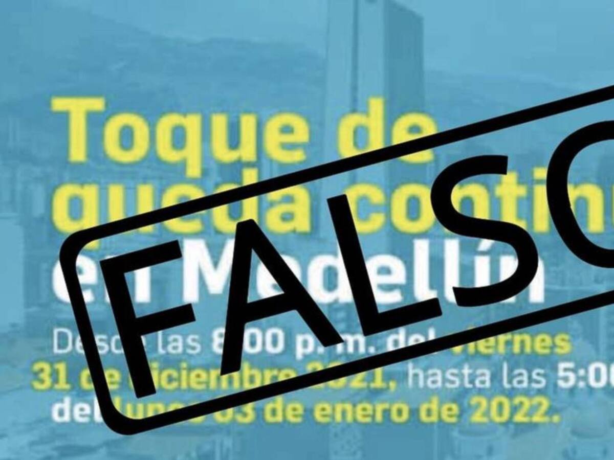Toque de queda en Medellín fue una broma del Día de Inocentes