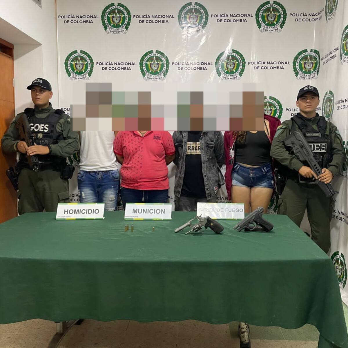 Capturan a cuatro personas vinculadas a un homicidio en el norte