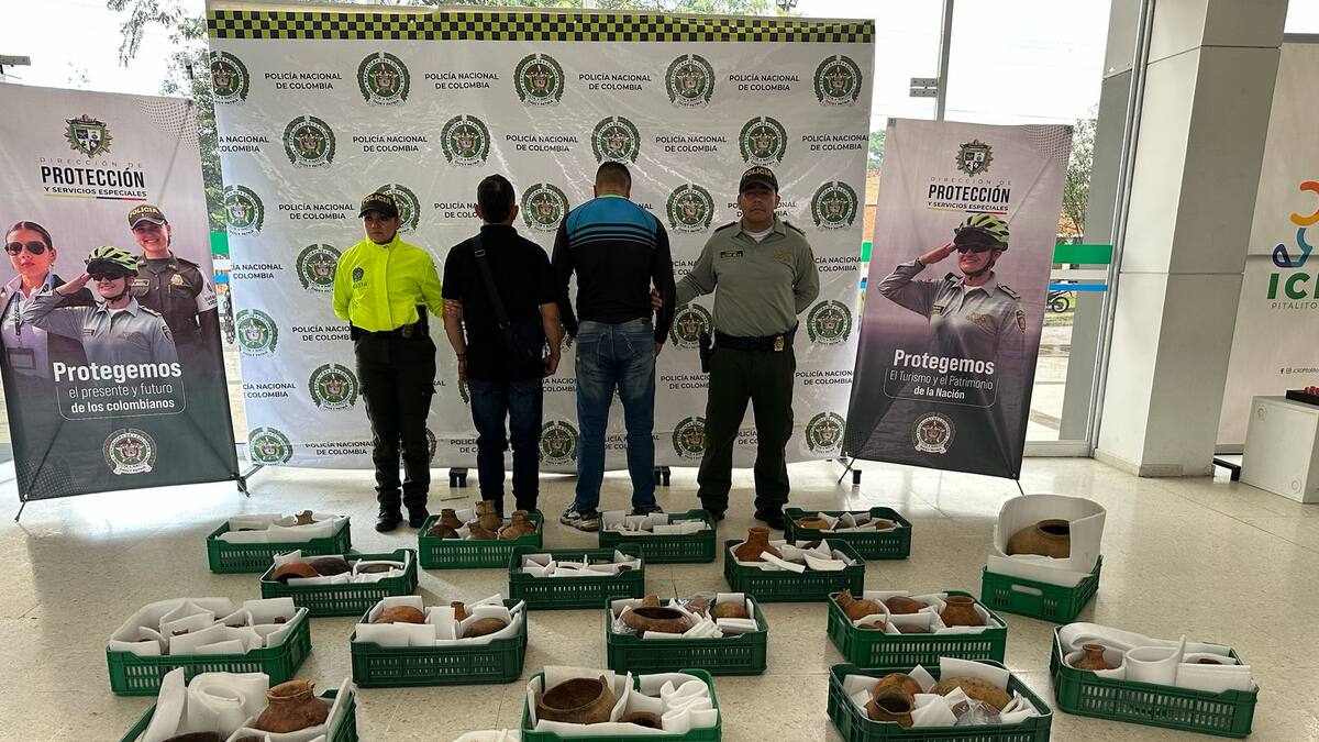 Capturados dos influencer que comercializaban 144 piezas arqueológicas en el Huila
