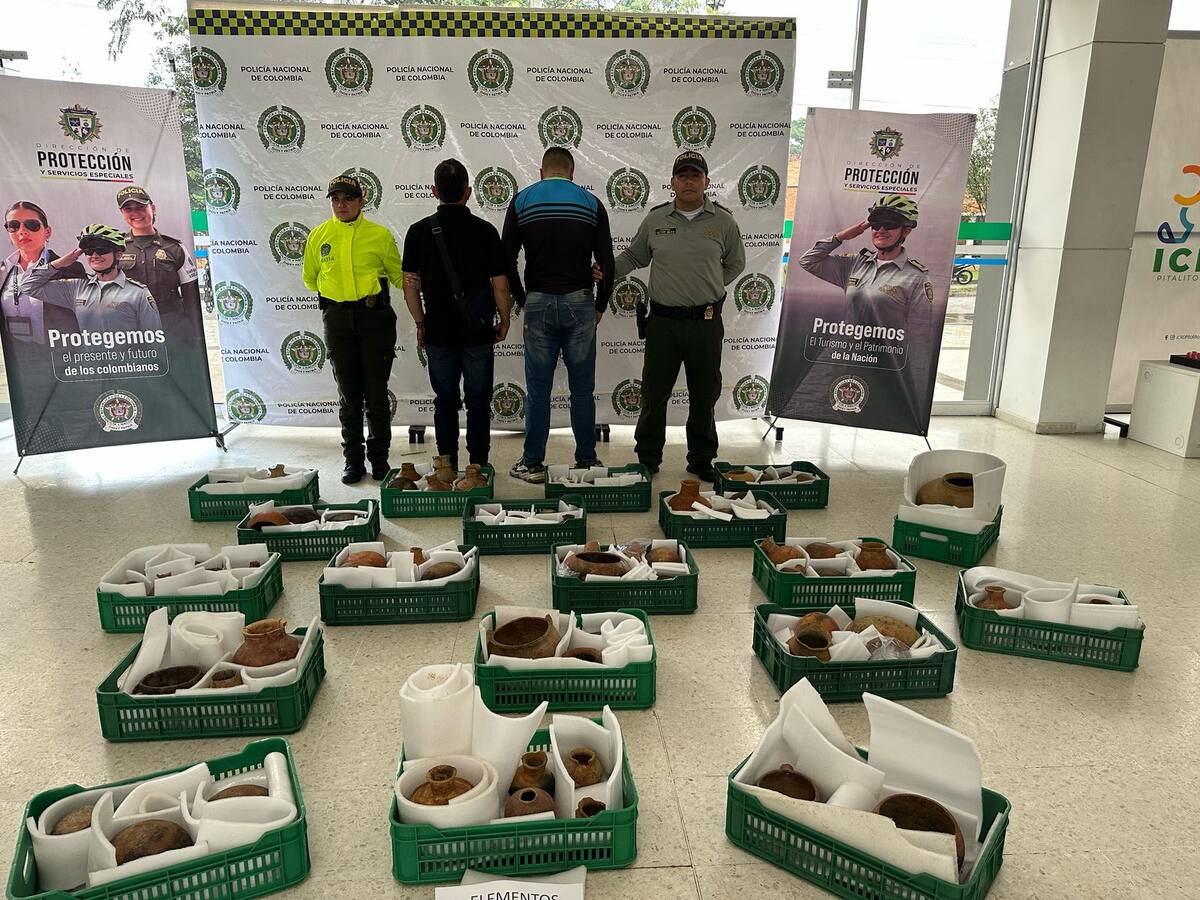 Capturados dos influencer que comercializaban 144 piezas arqueológicas en el Huila