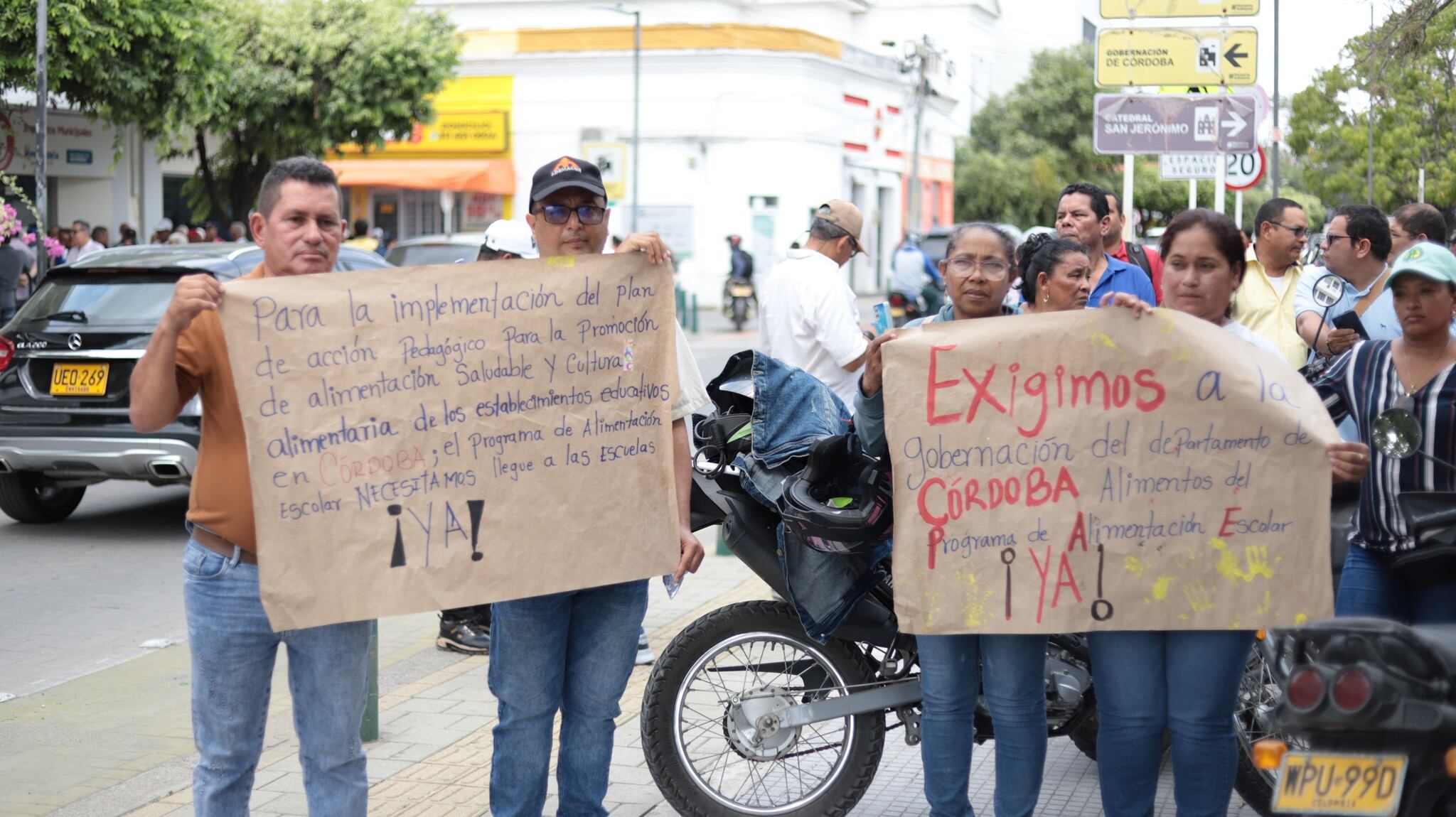 Manifestación de docentes en Montería.