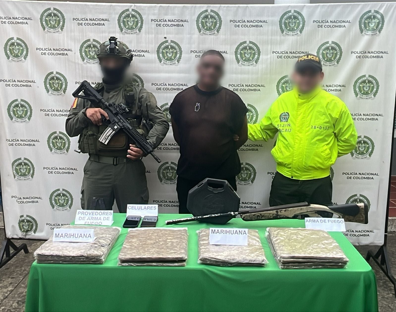 Alias 'Sargento Díaz', capturado en Santander de Quilichao. Crédito: Policía Cauca.