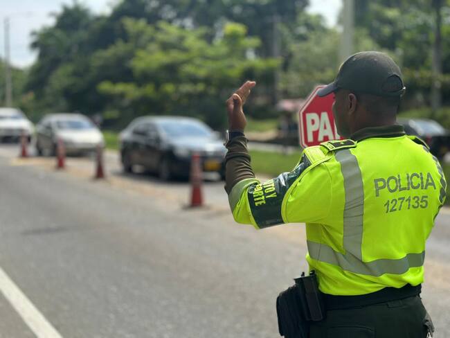 Policía Nacional desplegó 110 uniformados para custodiar vías en Bolívar en Nochebuena