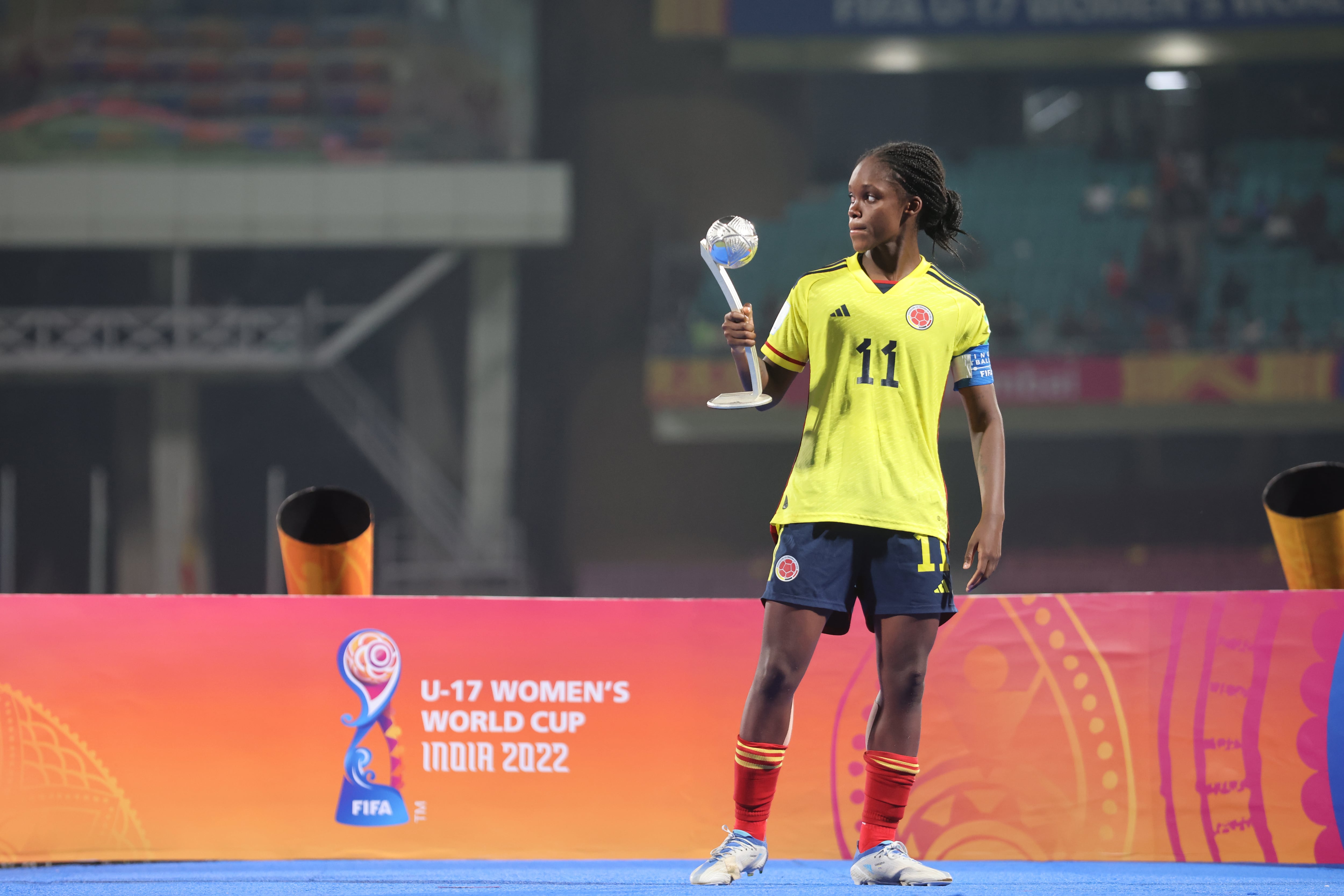 NAVI MUMBAI, INDIA - OCTUBRE 30: Linda Caicedo de Colombia. (Photo by Joern Pollex - FIFA/FIFA via Getty Images)