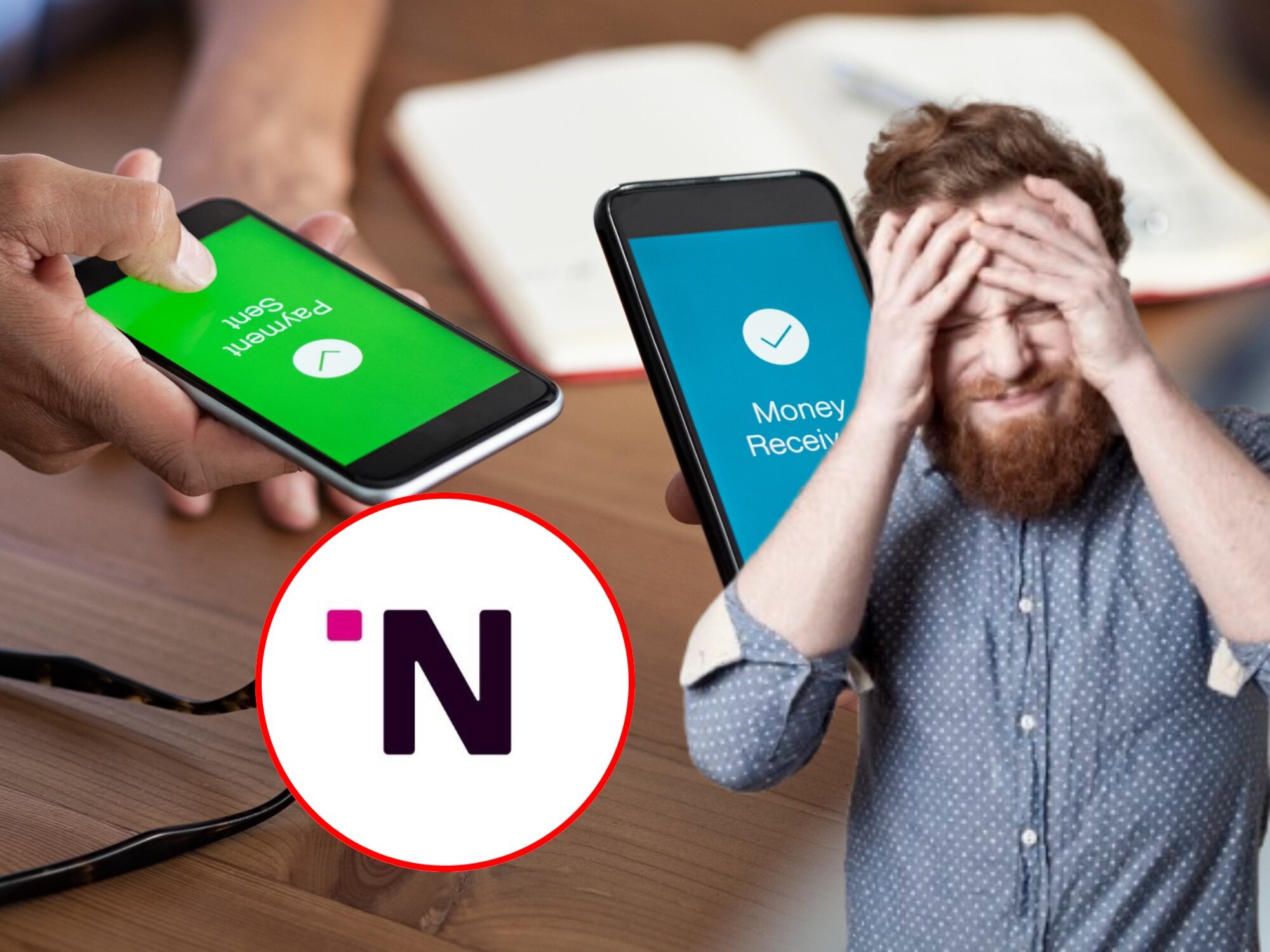 Imagen de referencia de envío de dinero y logo de Nequi. Fotos: Getty Images / X @Nequi