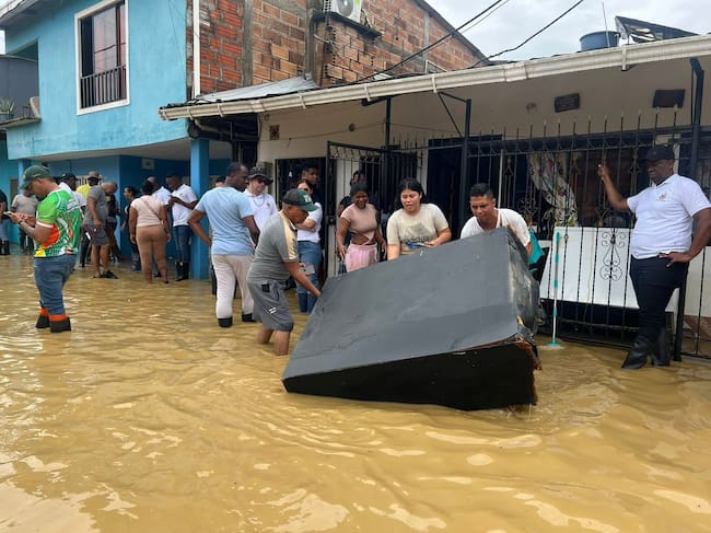 Damnificados por lluvias en Apartadó, Antioquia. Foto: Cortesía Alcaldía Apartadó