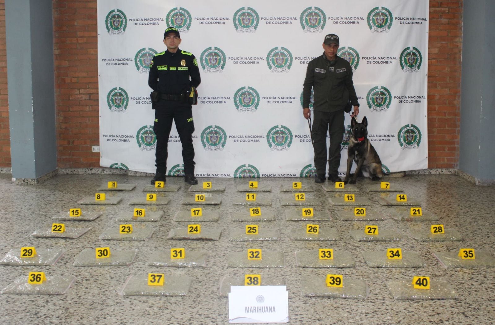 Incautados más de 20 mil gramos de marihuana en el Aeropuerto El Dorado