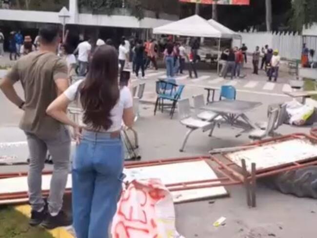 Disturbios en la UFPSO. / Foto: Cortesía comunidad estudiantil.