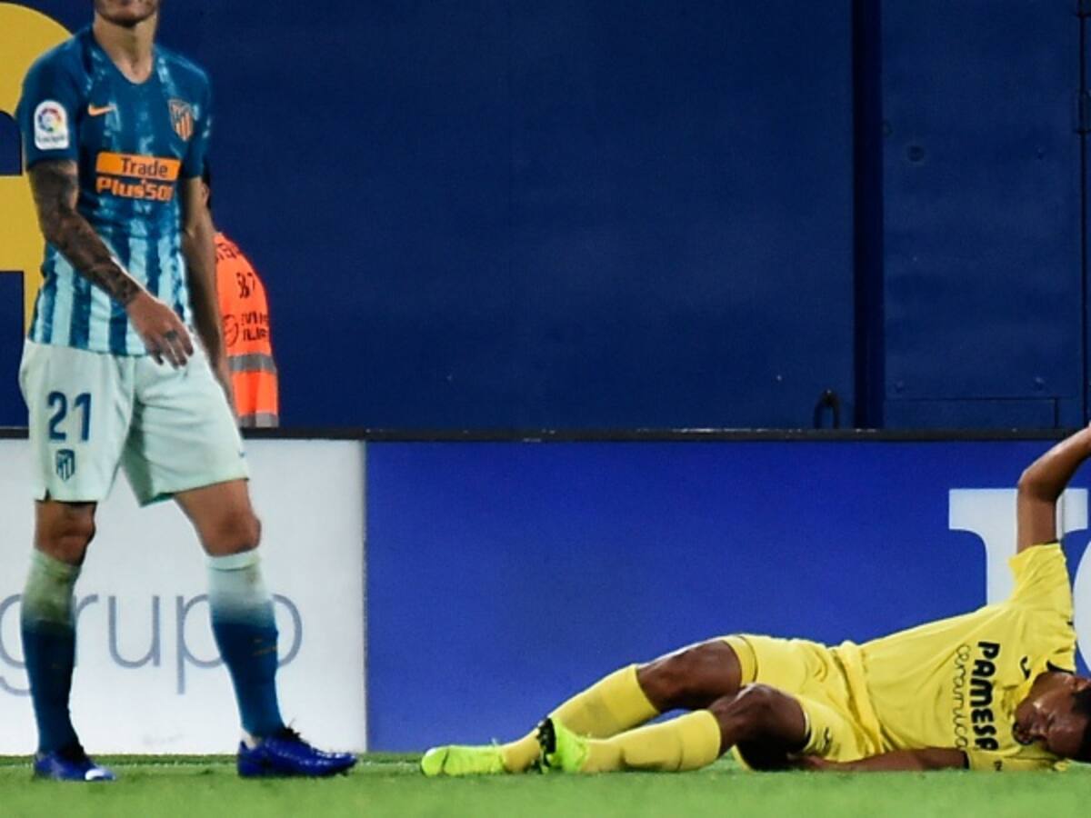 Carlos Bacca sufre una lesión en el partido entre Villarreal y Atlético