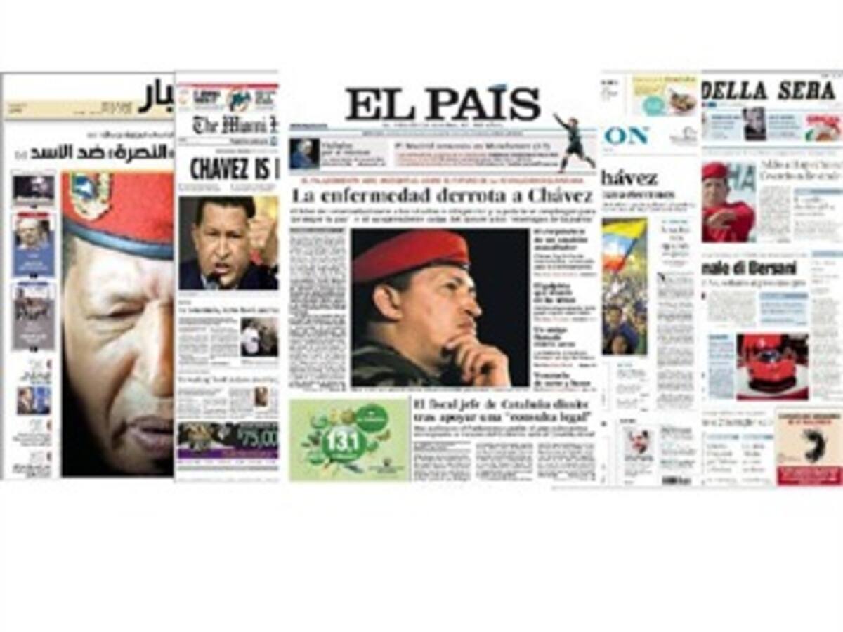 Prensa mundial tiene a Chávez en las portadas