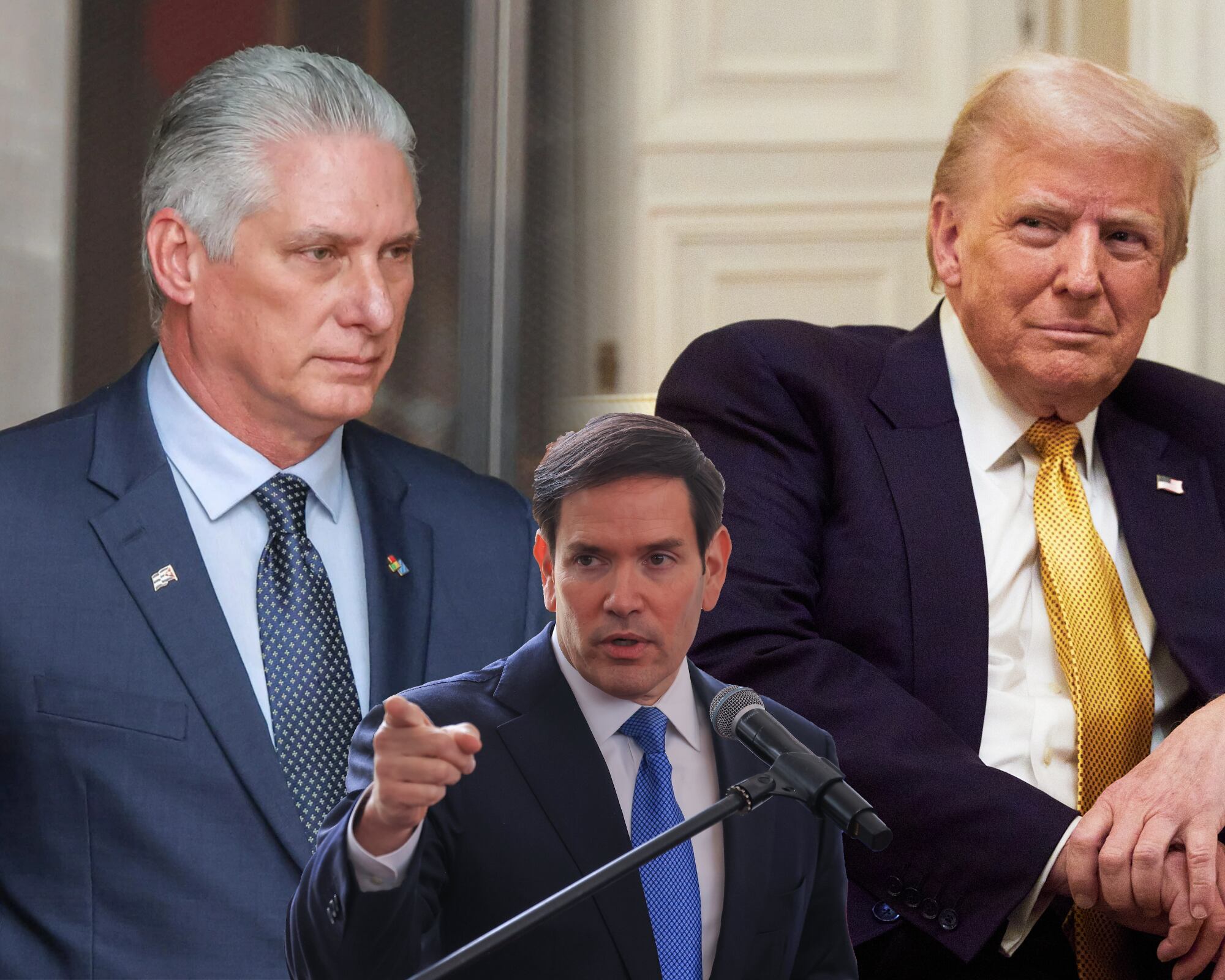 Miguel Díaz-Canel criticó la sugerencia hecha por el mandatario estadounidense, quien dijo que le “parece bien” la idea de que Marco Rubio sea presidente de Cuba.
(Foto:   Caracol Radio / Getty )