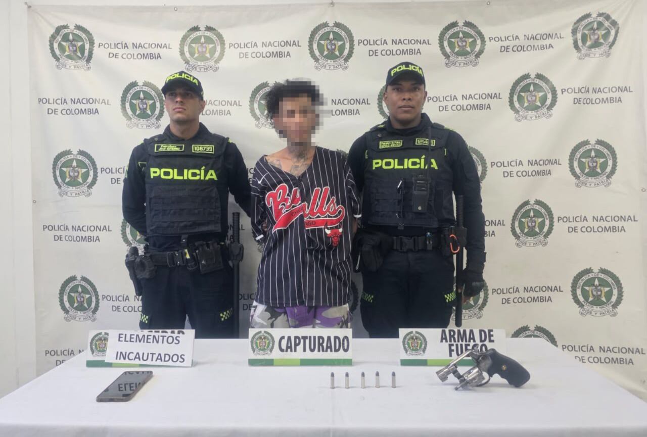 Capturado alias "Dogui" en Itagüí. Foto: Policía Meval.