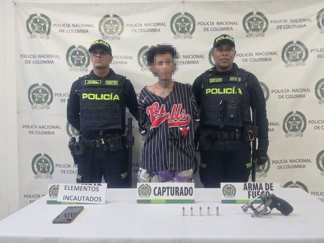 Capturado alias "Dogui" en Itagüí. Foto: Policía Meval.