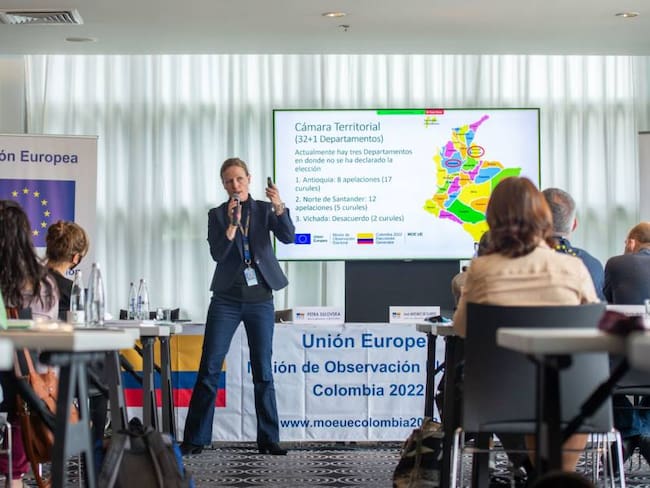 Jornada de capacitación de observadores europeos en Colombia.                  Foto: Erick Morales para la MOE UE COL 2022