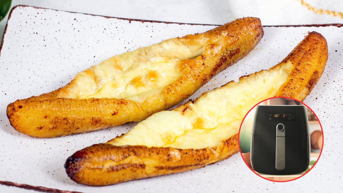 Plátanos asados en freidora de aira o air fryer (Getty Images)