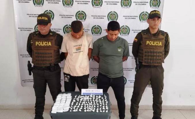 Capturaron dos hombres en Magangué por tener más de 365 dosis de cocaína
