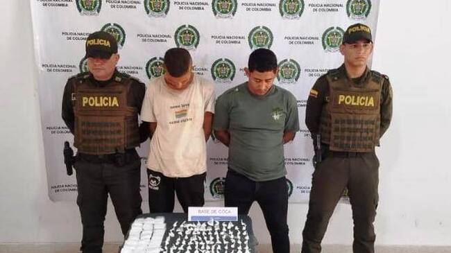 Capturaron dos hombres en Magangué por tener más de 365 dosis de cocaína