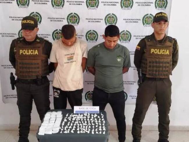 Capturaron dos hombres en Magangué por tener más de 365 dosis de cocaína