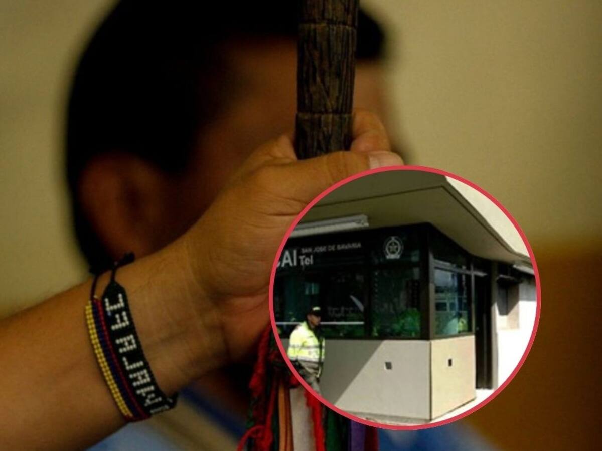 Indígenas rodean el CAI Lourdes en Bogotá esperando que les entreguen a un estafador