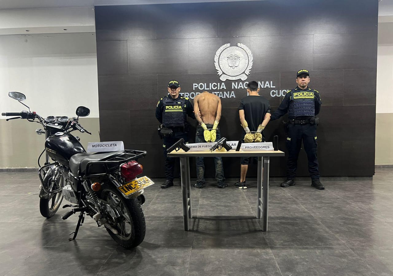 Capturan a dos presuntos sicarios en Cúcuta