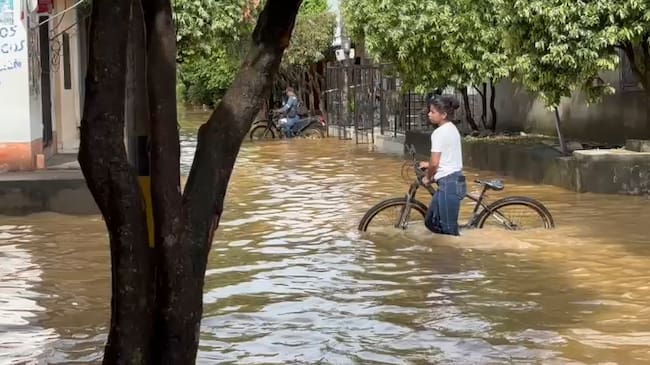 Inundaciones en Caucasia, Antioquia. Foto: Alcaldía.
